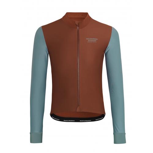 PAS NORMAL STUDIOS MECHANISM THERMAL LONG SLEEVE JERSEY - MAHOGANY / DUSTY TEAL