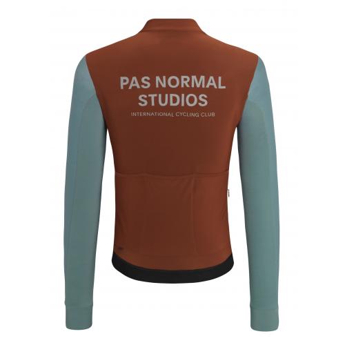 MECHANISM THERMAL LONG SLEEVE JERSEY - MAHOGANY / DUSTY TEAL